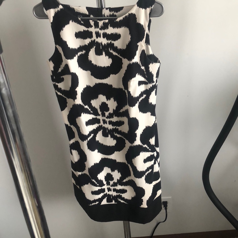 Black and white floral dress
